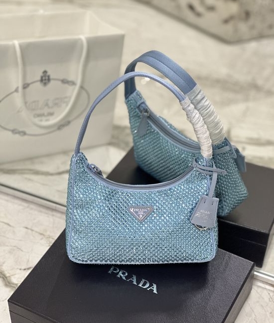 Prada Hobo Rhinestone Shoulder Bag 1NE515