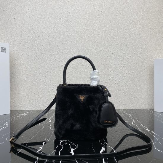 Prada Panier Wool Bucket Bag 1BA373