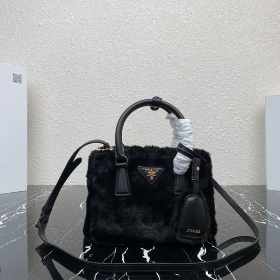 Prada Galleria Mini Bag with Wool Pendant 1BA906