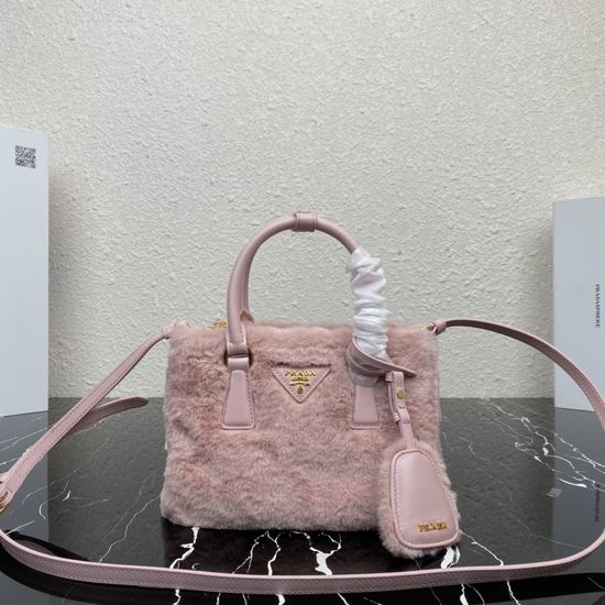 Prada Galleria Mini Handbag with Soft Wool and Charm 1BA906