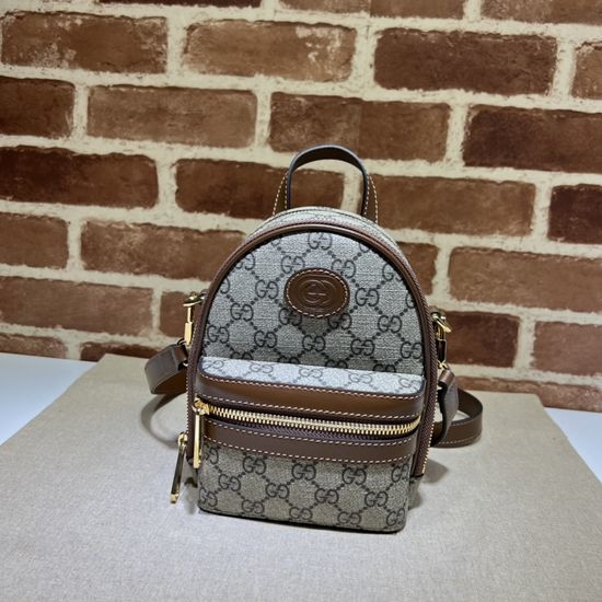 Gucci Handbag Brown Leather 725654