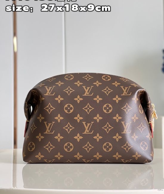 Louis Vuitton LV Monogram Cosmetic Pouch Coated Canvas M46458