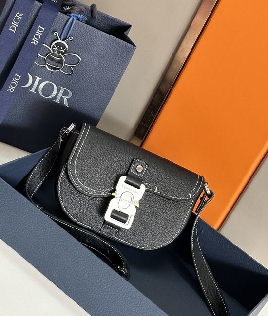 Christian Dior CD Saddle Clutch with Shoulder Strap 2ADCA435