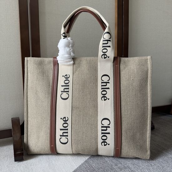 Chloe Woody Canvas Tote Bag 6064
