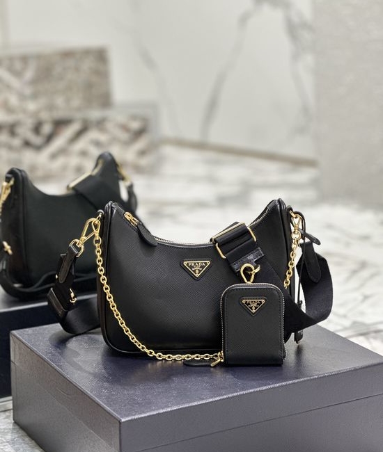 Prada Re-Edition Hobo Leather Bag 1BH204