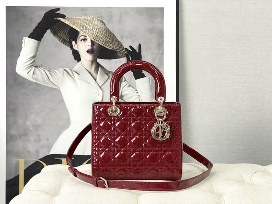 Christian Dior CD Lady Christian Dior CD Patent Leather Bag 6605