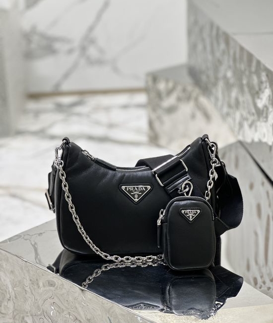 Prada Lambskin Shoulder Bag 1BH204