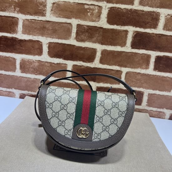 Gucci Brown Grain Leather Bag 757309