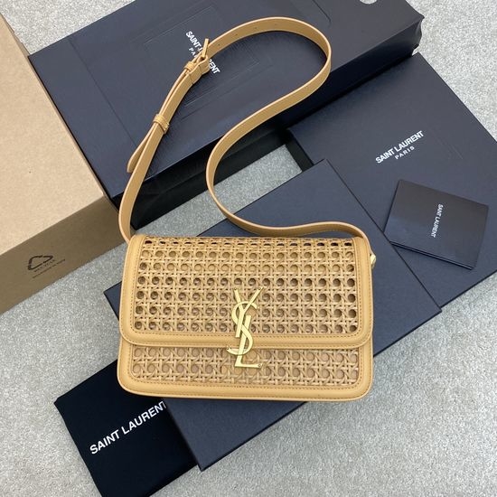 Yves Saint Laurent YSL Solferino Street Inspired Weaved Leather Bag 634305