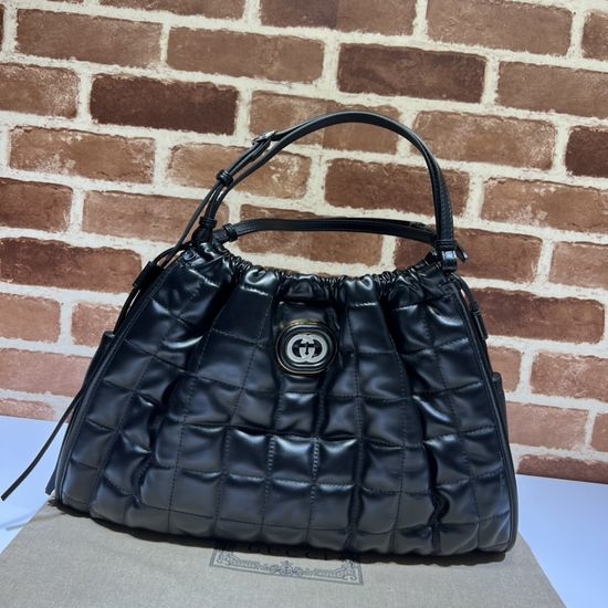 Gucci Tote Bag Black Leather 746210