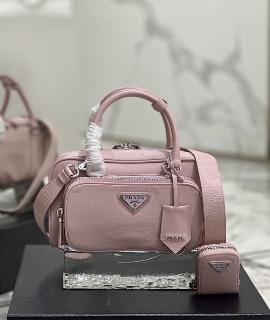 Prada Ruched Nappa Leather Bag 1BB099