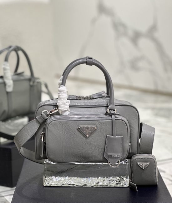 Prada Ruched Nappa Leather Bag 1BB099