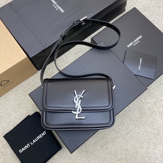 Yves Saint Laurent YSL Solferino Box Leather Shoulder Bag 634306