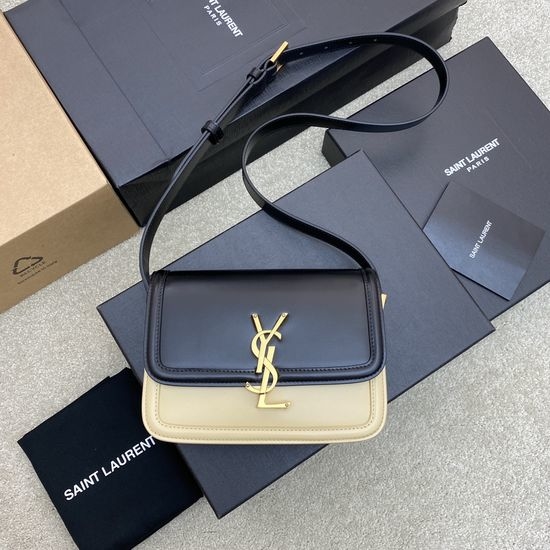 Yves Saint Laurent YSL Solferino Box Leather Handbag 634306