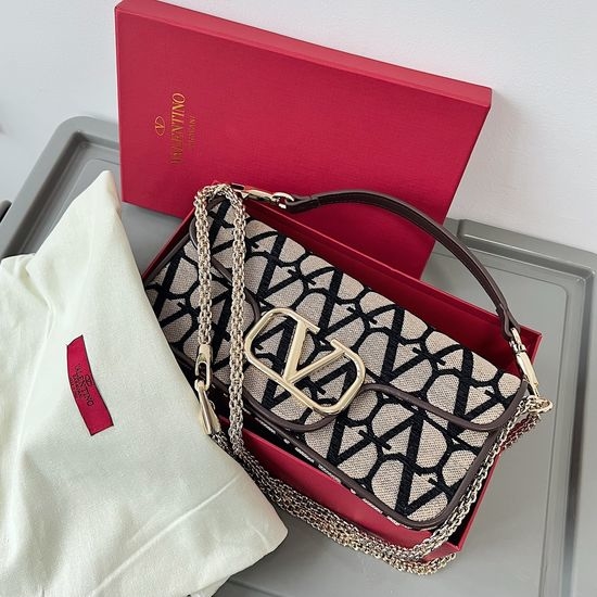 Valentino Locò VLogo Leather Handbag 1133L