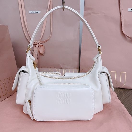 Miu Miu Lambskin Biker Shoulder Bag 5BC146