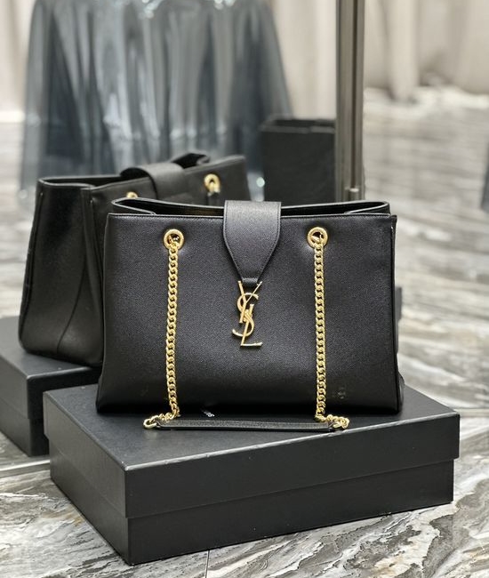 Yves Saint Laurent YSL Fish Roe Leather Tote Bag Large Capacity 668900