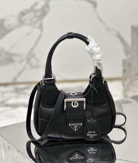 Prada Moon Lambskin Handbag with Detachable Strap 1BA381