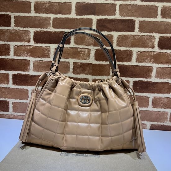 Gucci Rose Beige Leather Bag 746210