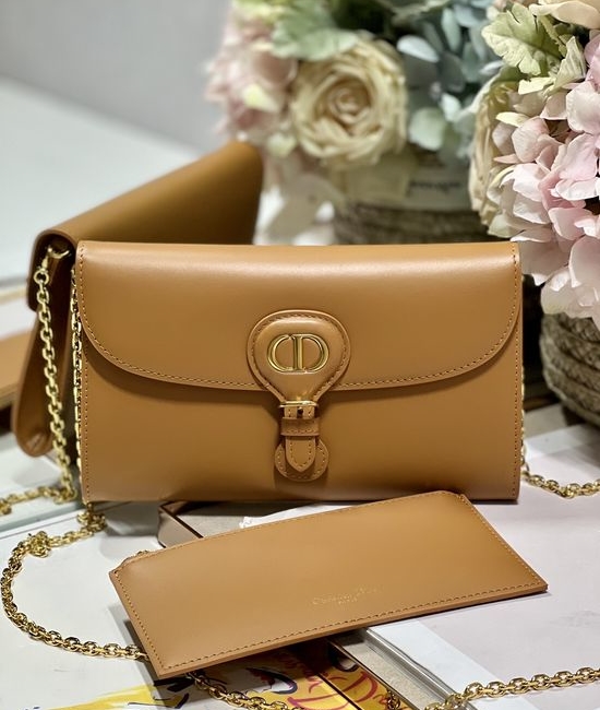 Christian Dior CD Bobby East-West Brown Chain Bag 5703