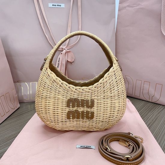 Miu Miu Woven Basket Bag 5BC125