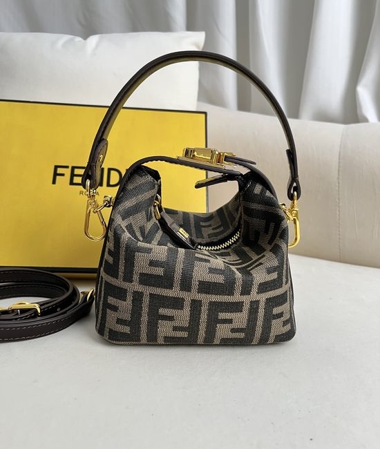Fendi FF Logo Lunch Box Vintage Bag 016