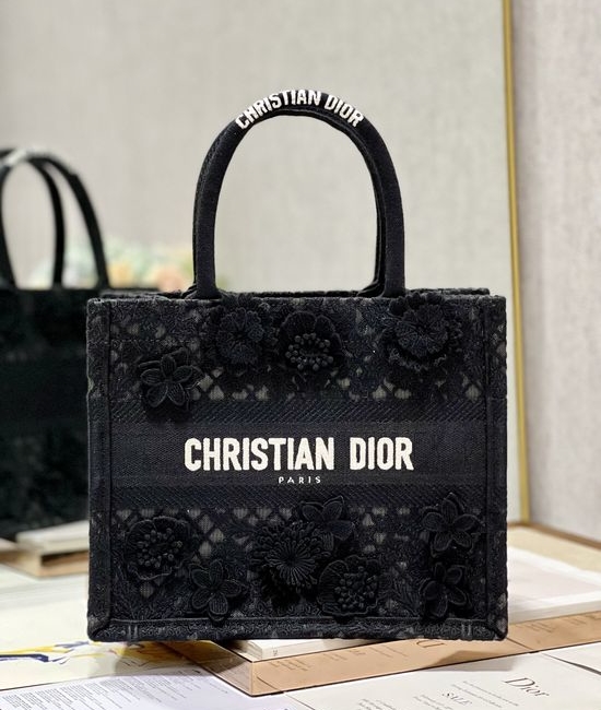 Christian Dior CD Mini Book Tote Embroidered Handbag 1265