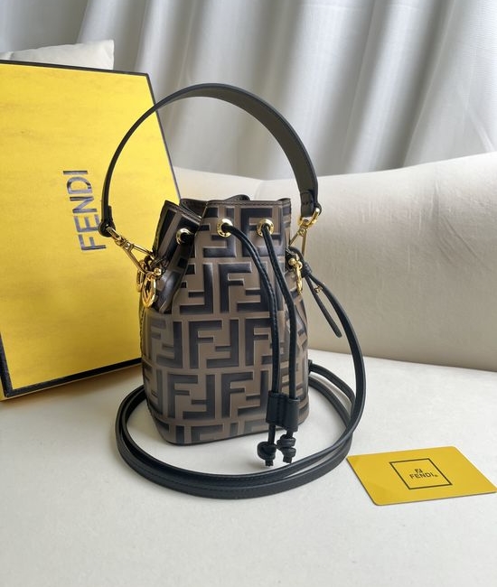 Fendi Mon Tresor Mini Leather Bucket Bag 226