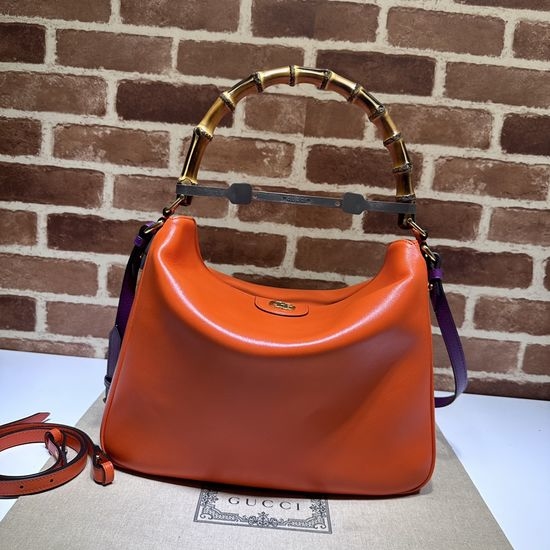 Gucci Classic Orange Leather Handbag 746245
