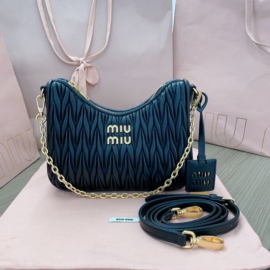Miu Miu Matelasse Lambskin Shoulder Bag 5BH211