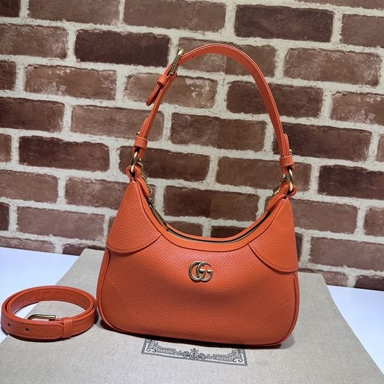 Gucci Shoulder Bag Orange Goatskin 731817