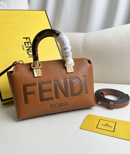Fendi By The Way Mini Brown Letter Handbag 8BS067