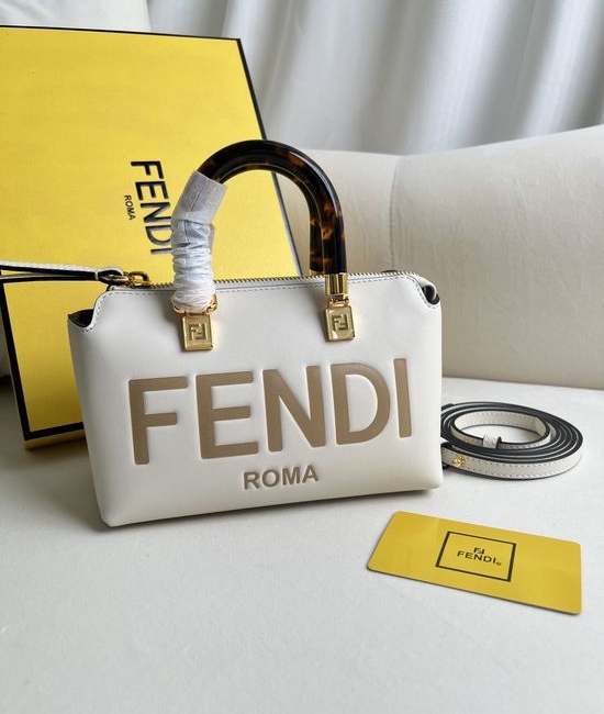 Fendi By The Way Mini White Letter Handbag 8BS067