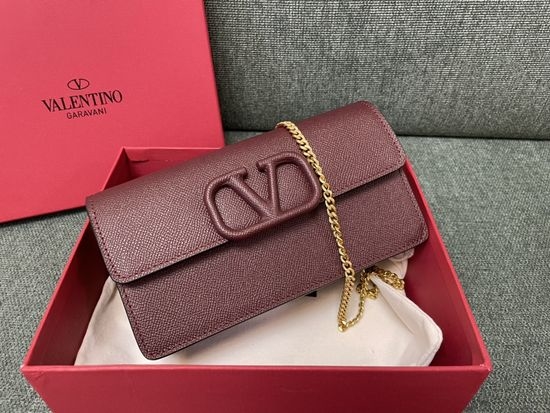 Valentino VLogo Signature Grainy Calfskin Clutch 0093