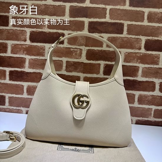 Gucci Tote Bag Goatskin Leather Ivory 726274