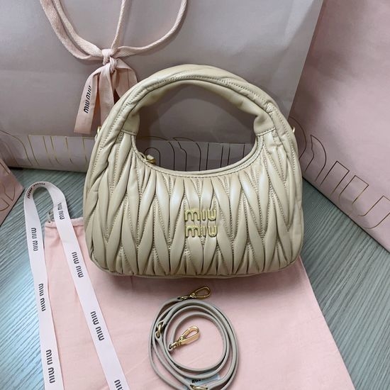 Miu Miu MiuWander Textured Lambskin Bag 5BC125