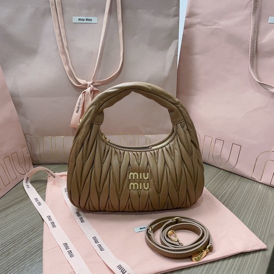 Miu Miu MiuWander Handbag in Matelasse Leather 5BC125