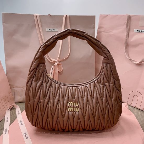 Miu Miu Wander Handbag with Matelasse Texture 5BC108