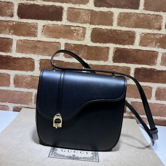 Gucci Handbag Black Leather 740988