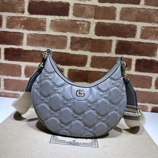 Gucci Handbag Grey Leather Model 739709