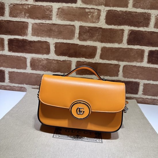Gucci Orange Leather Crossbody 739722