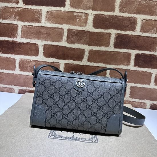 Gucci Handbag Grey Leather 752581