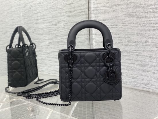Christian Dior CD Lady Cannage Matte Calfskin Flap Bag 6603