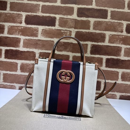 Gucci Canvas Fabric Large Shoulder Bag 727735