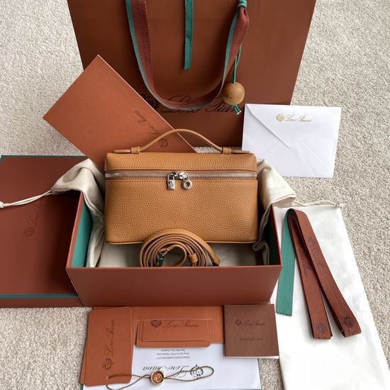 Loro Piana Extra Pocket Amber Calfskin Bag FAI8393