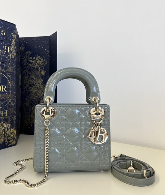 Christian Dior CD Classic Lady Patent Leather Bag 13696