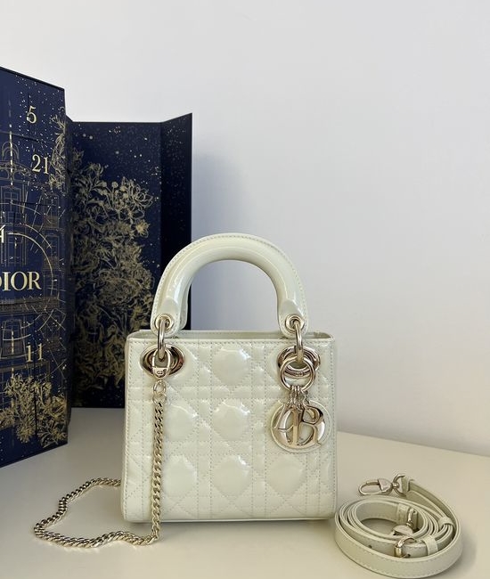 Christian Dior CD Lady Patent Leather Shoulder Bag 6603
