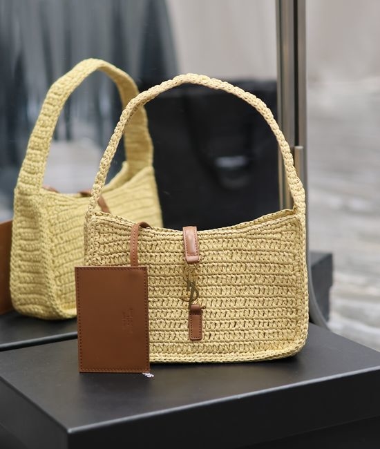 Yves Saint Laurent YSL LE 5 A 7 Raffia Hobo Bag 657228