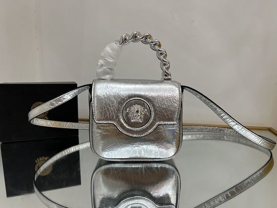 Versace Medusa Patent Leather Crossbody Bag 1066