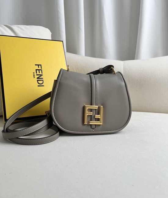 Fendi Curved Line Leather Crossbody Bag 508